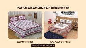 Jaipuri & Sanganeri print bedsheets in India